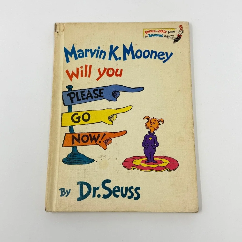 Dr Seuss Vintage Hardcover Lot 5 Cat in the Hat Green Eggs Horton Hop Pop Marvin